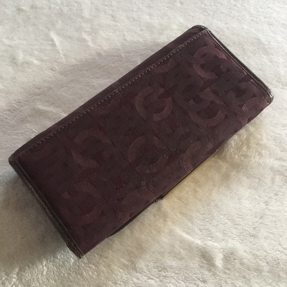 Purple Coach monogram leather & canvas wallet - Picture 6 of 6